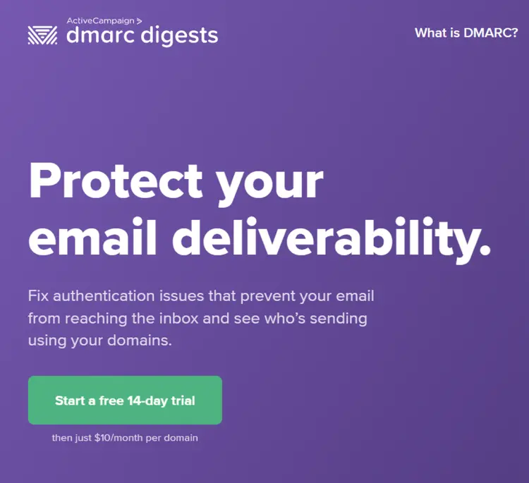 Web browser: DMARC Digests website Web browser: DMARC Digests website