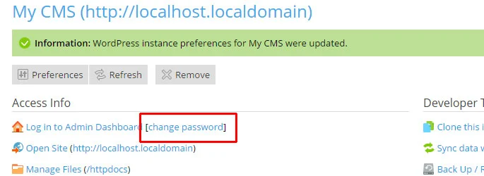 change password change password