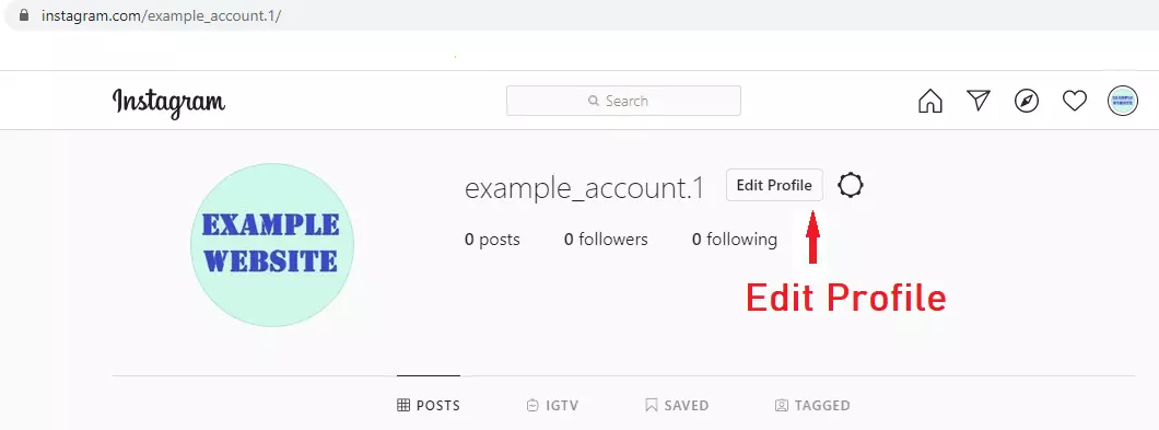 Image: Editing an Instagram profile picture using a desktop