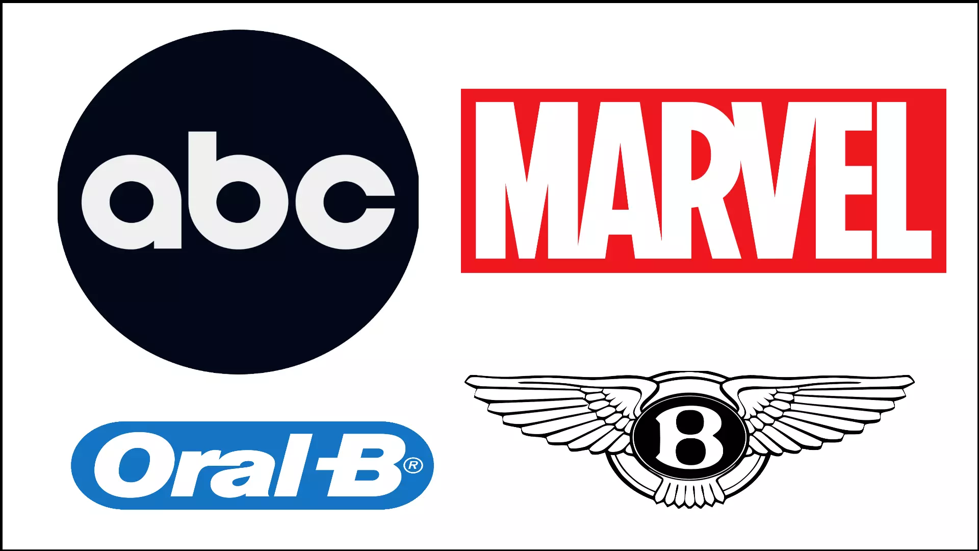 Sampling of white logos Sampling of white logos