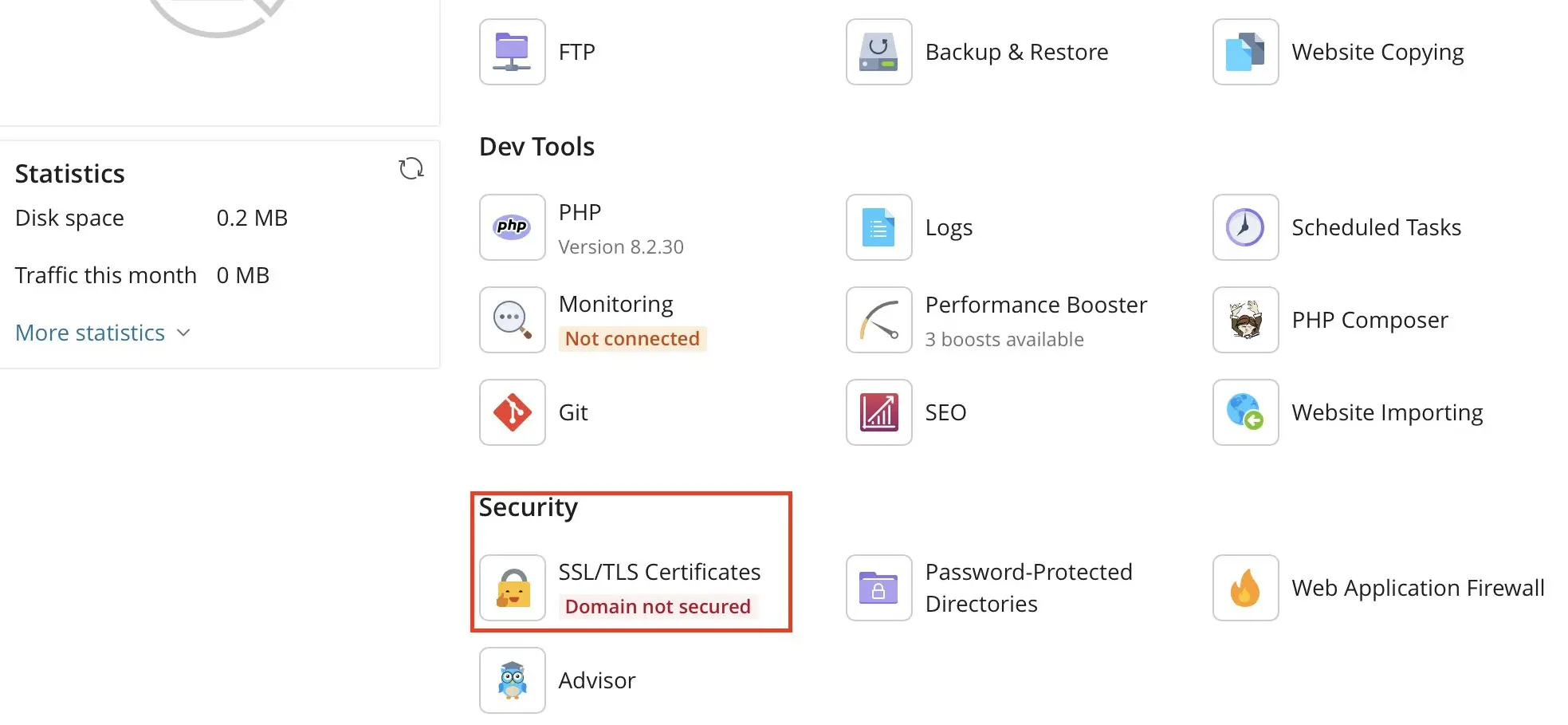 Image: Plesk: SSL/TLS certificates