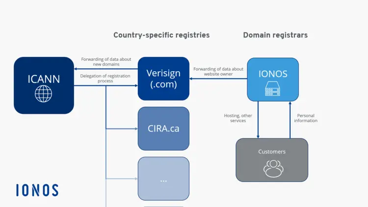 Illustration of the domain registration process Illustration of the domain registration process