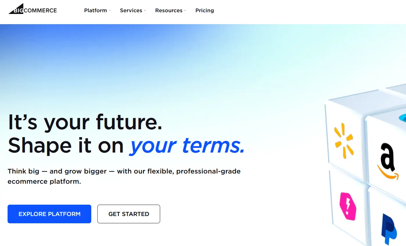 BigCommerce website screenshot Image: BigCommerce website screenshot