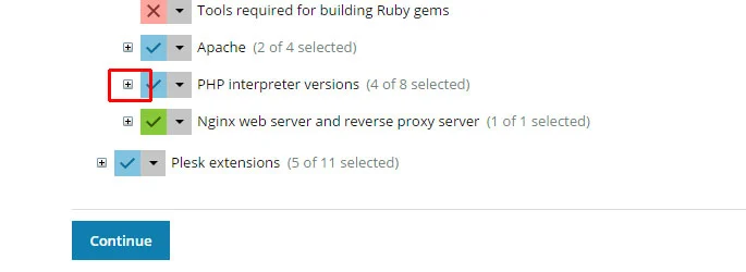 PHP interpreter versions PHP interpreter versions