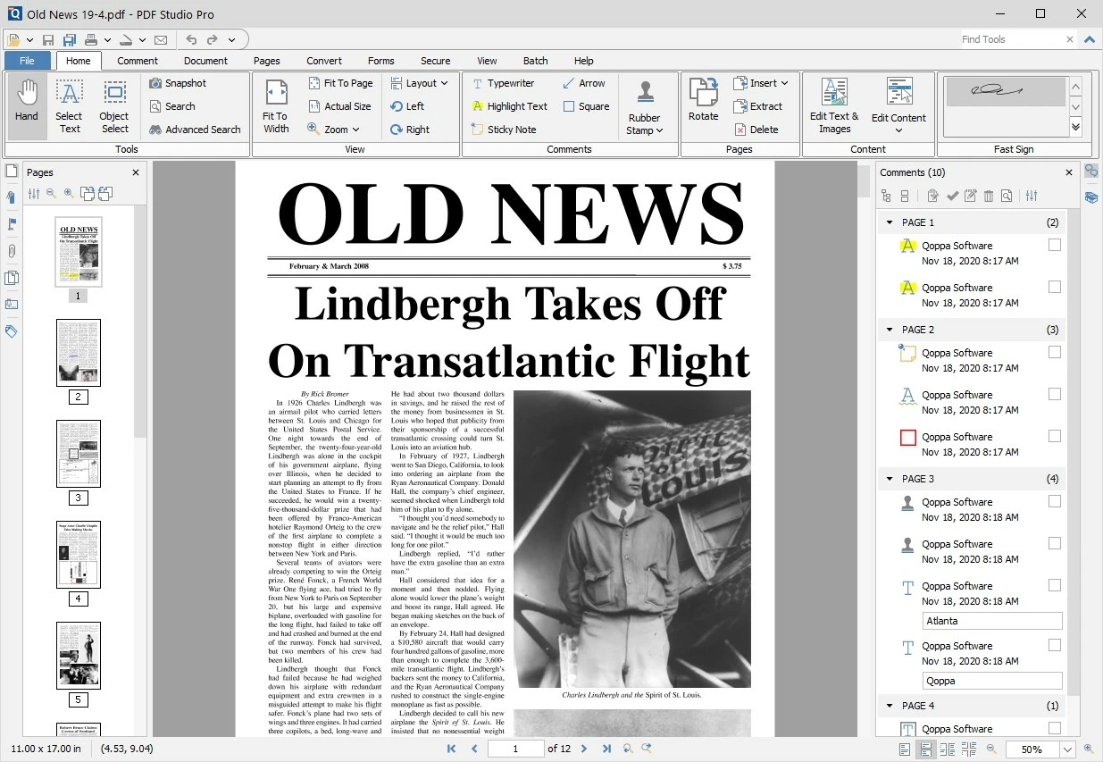 Image: Qoppa PDF Studio: User interface