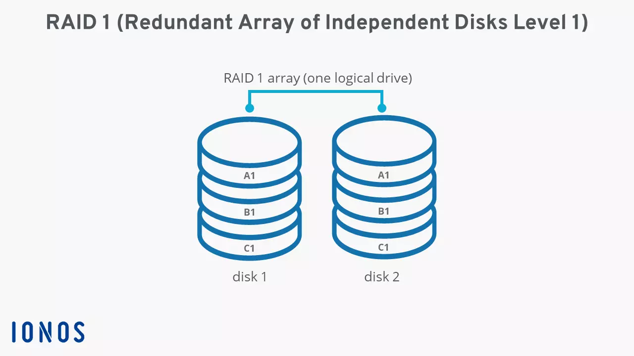 Image: Image of RAID 1 with two hard disks
