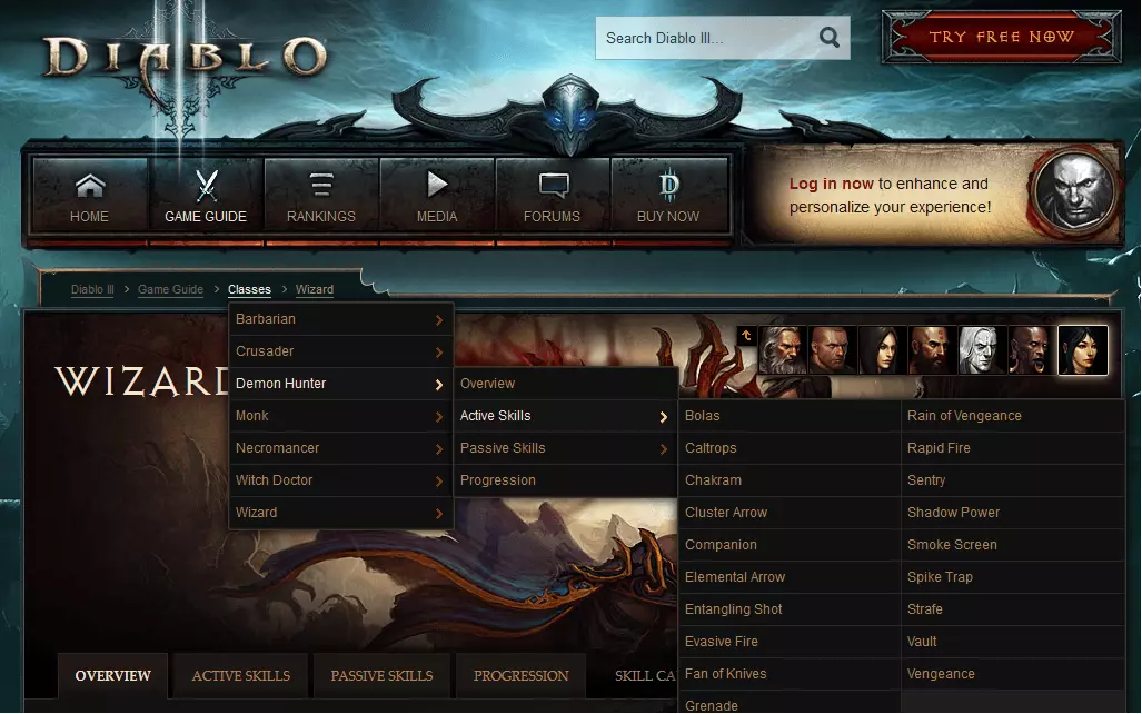 Image: Screenshot from the official Diablo III website