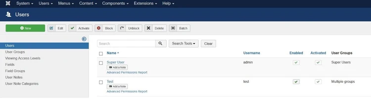 User management in Joomla! User management in Joomla!