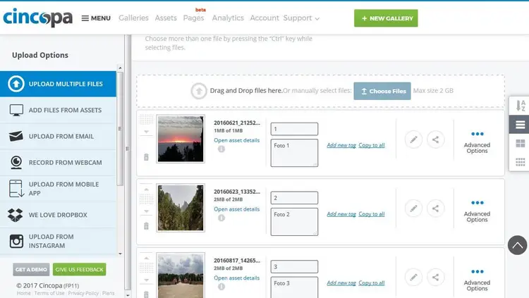Cincopa: Upload manager Cincopa: Upload manager