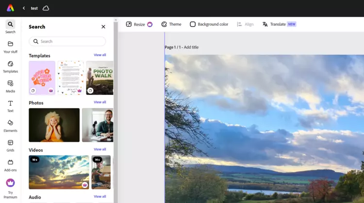 Screenshot from Adobe Express Screenshot from Adobe Express