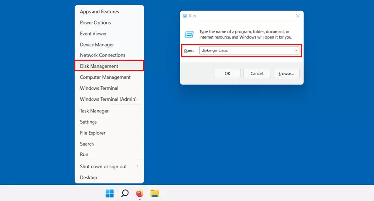 Image: Windows 11: Select Disk Management