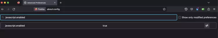 Screenshot of page for enabling JavaScript in Firefox Screenshot of page for enabling JavaScript in Firefox