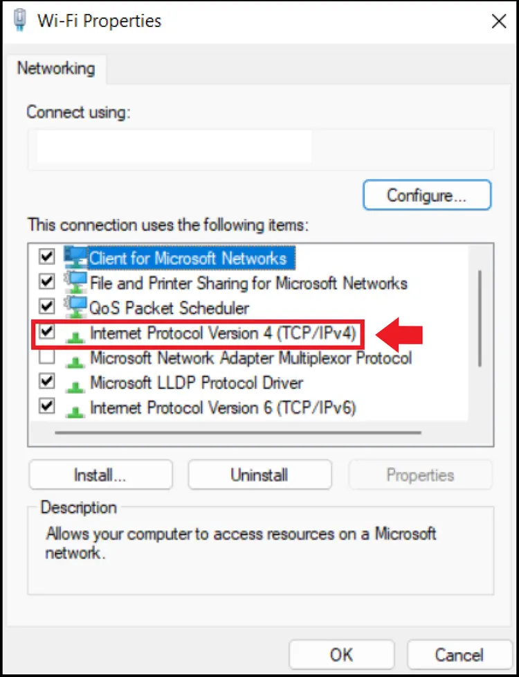 Windows 11 settings of selected network adapter showing network elements Windows 11 settings of selected network adapter showing network elements