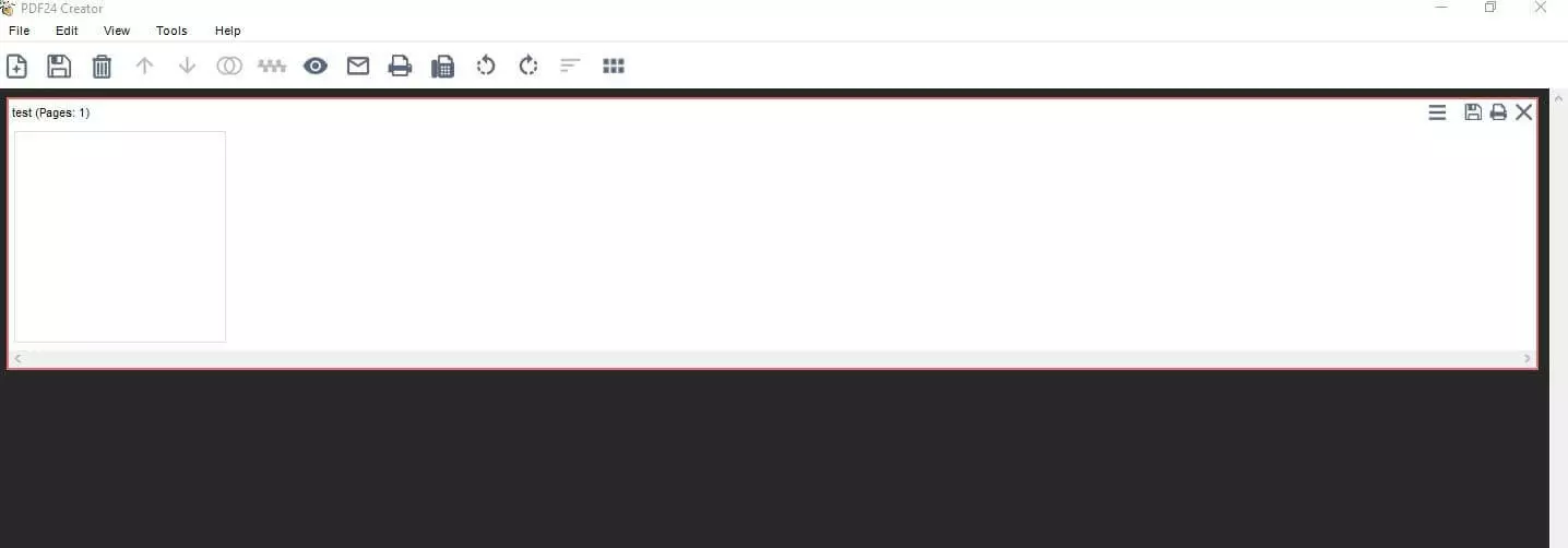 Image: PDF24 Creator with an imported sample PDF