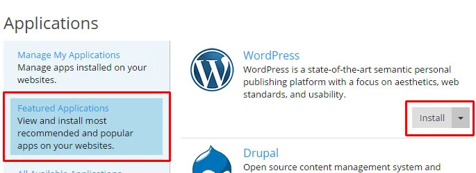 Plesk-Featured Applications Plesk-Featured Applications