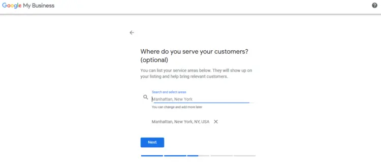 Google My Business: Location selection Google My Business: Location selection