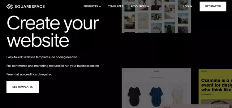 Squarespace website builder landing page Squarespace website builder landing page