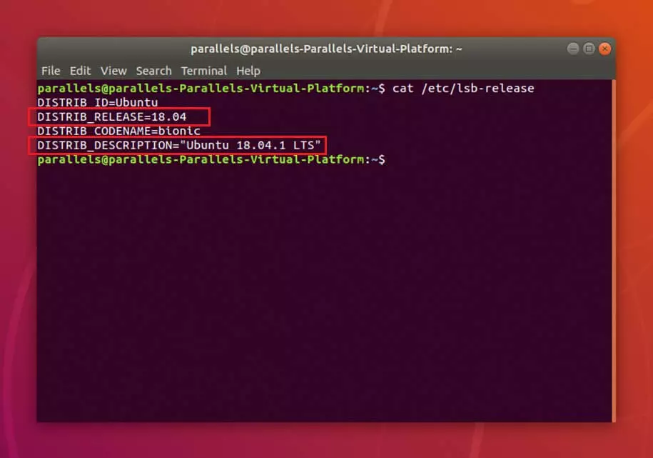 Image: The terminal can read the contents of the file cat /etc/lsb-release including your version of Ubuntu