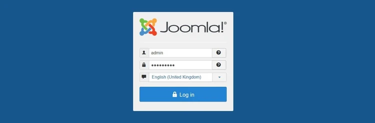 Joomla: Back end login window Joomla: Back end login window