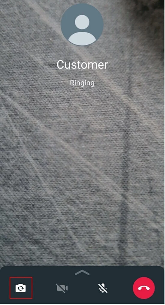 Image: WhatsApp: Symbol to switch the camera