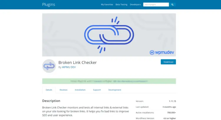 wordpress.org: Plugin overview of Broken Link Checker wordpress.org: Plugin overview of Broken Link Checker