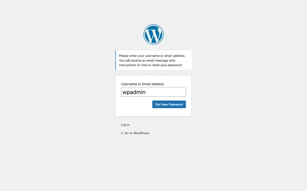 Image: Reset the WP admin login password