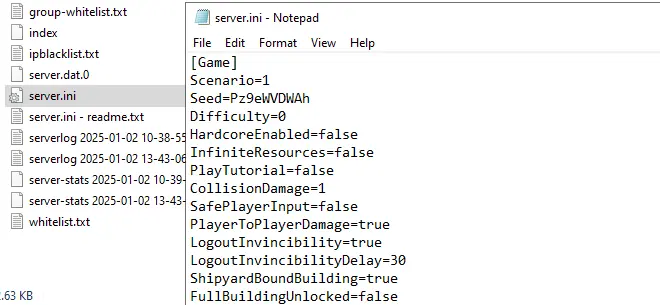 Avorion: server.ini Image: Avorion: server.ini