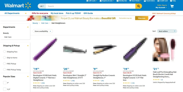 Walmart hair straighteners landing page Walmart hair straighteners landing page