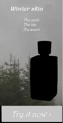 Example of an advertising banner that uses a perfume bottle as a product image Example of an advertising banner that uses a perfume bottle as a product image