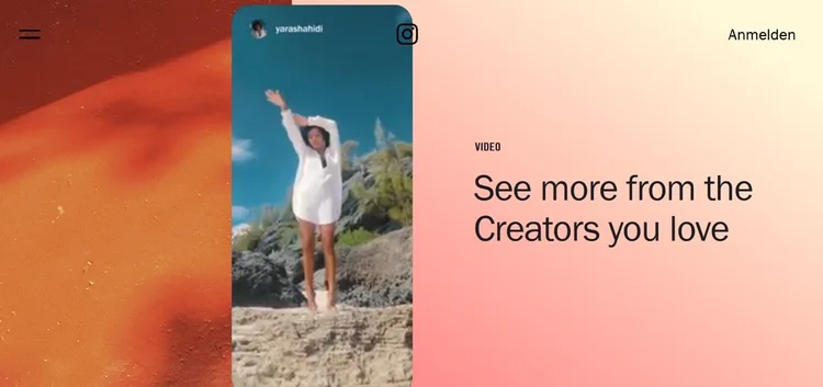 Screenshot of Instagram Video on Instagram website Screenshot of Instagram Video on Instagram website