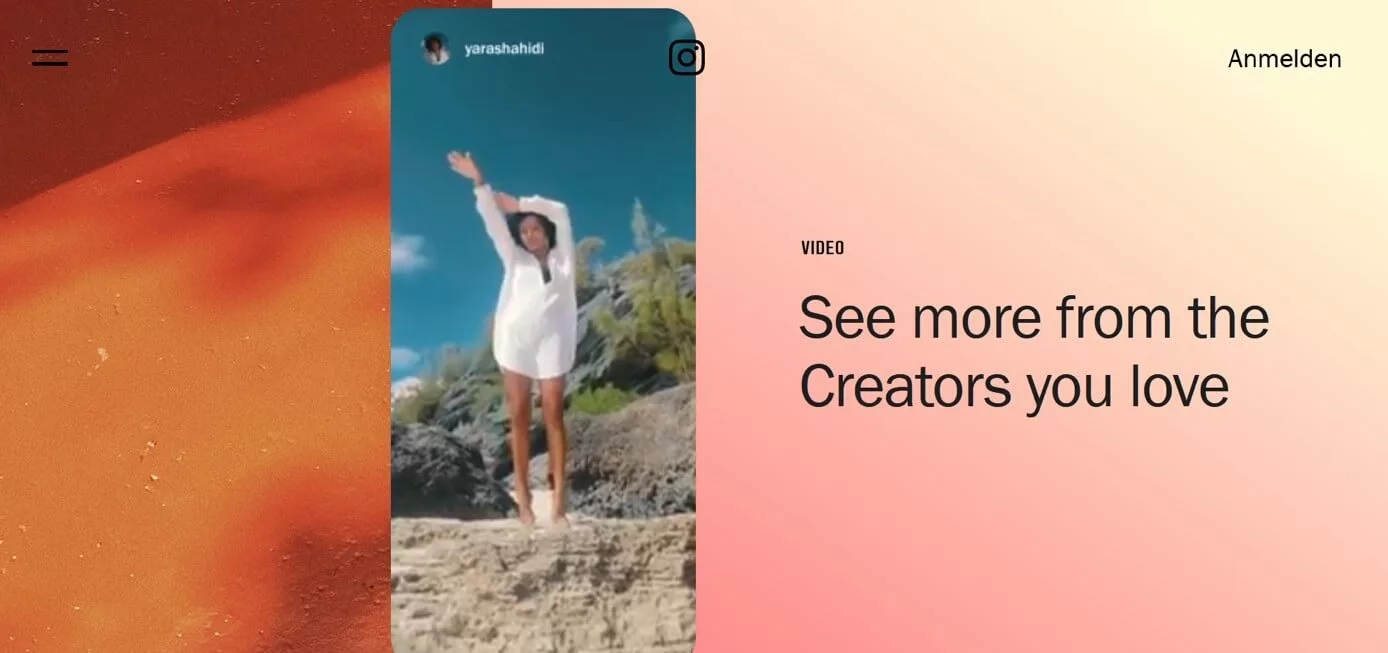 Screenshot of Instagram Video on Instagram website