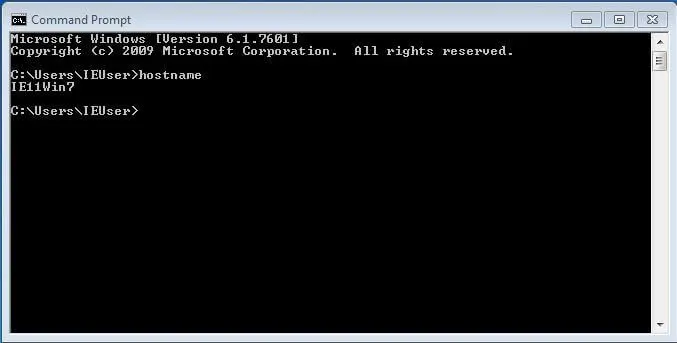 Determining the hostname in the command line Determining the hostname in the command line