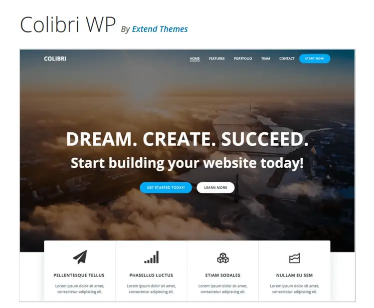 Preview of the WordPress theme “Colibri WP” on WordPress.org Preview of the WordPress theme “Colibri WP” on WordPress.org