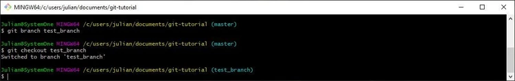 Git Tutorial: Switching branches via Git-Bash Git Tutorial: Switching branches via Git-Bash