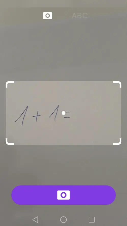 Screenshot of Socratic in text recognition mode Screenshot of Socratic in text recognition mode