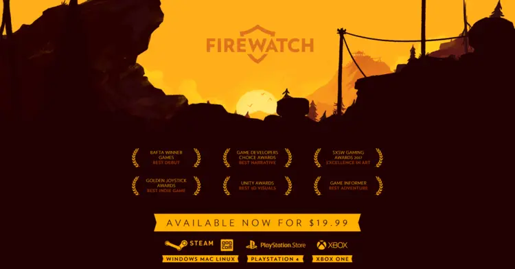 Screenshot of the website firewatchgame.com while scrolling down Screenshot of the website firewatchgame.com while scrolling down