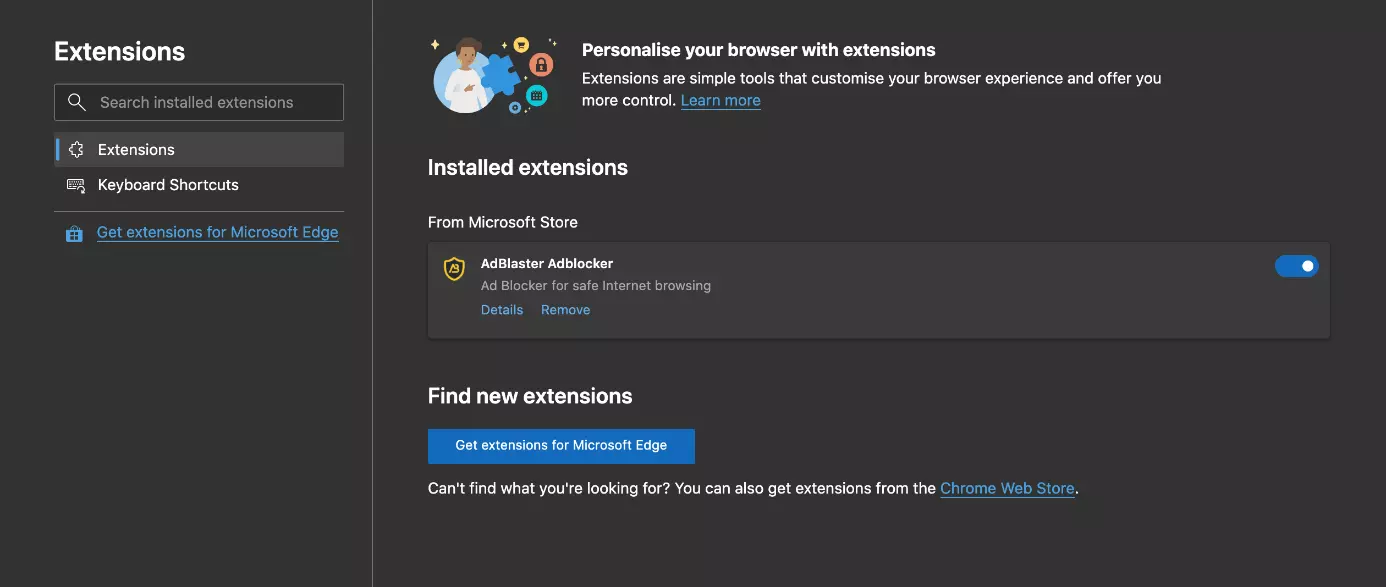 See your installed add-ons in the “Extensions” menu