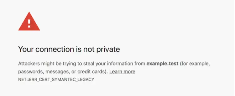 Chrome 70 user warning. Chrome 70 user warning.