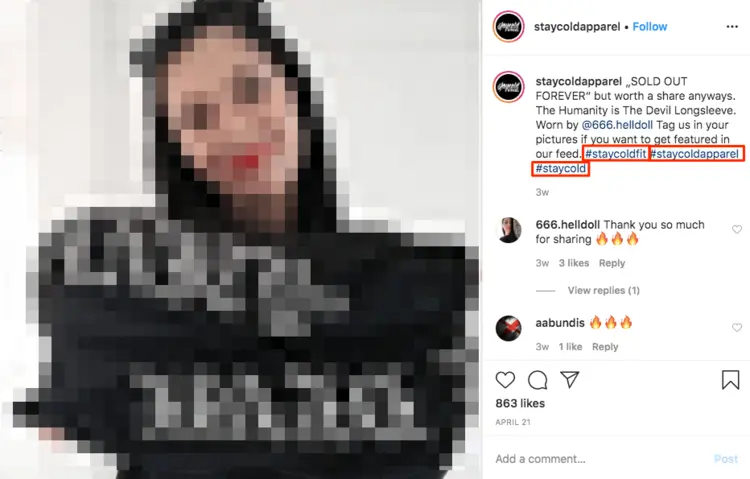 Hashtag marketing: Instagram account “staycoldapparel” Hashtag marketing: Instagram account “staycoldapparel”