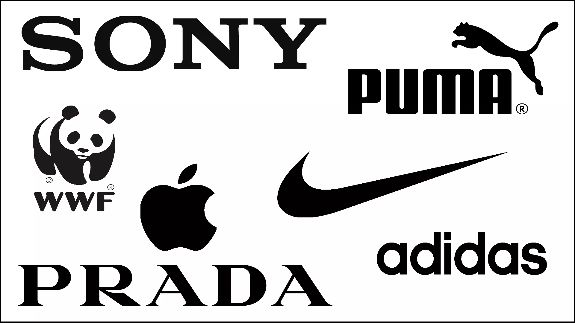 Sampling of black logos Sampling of black logos