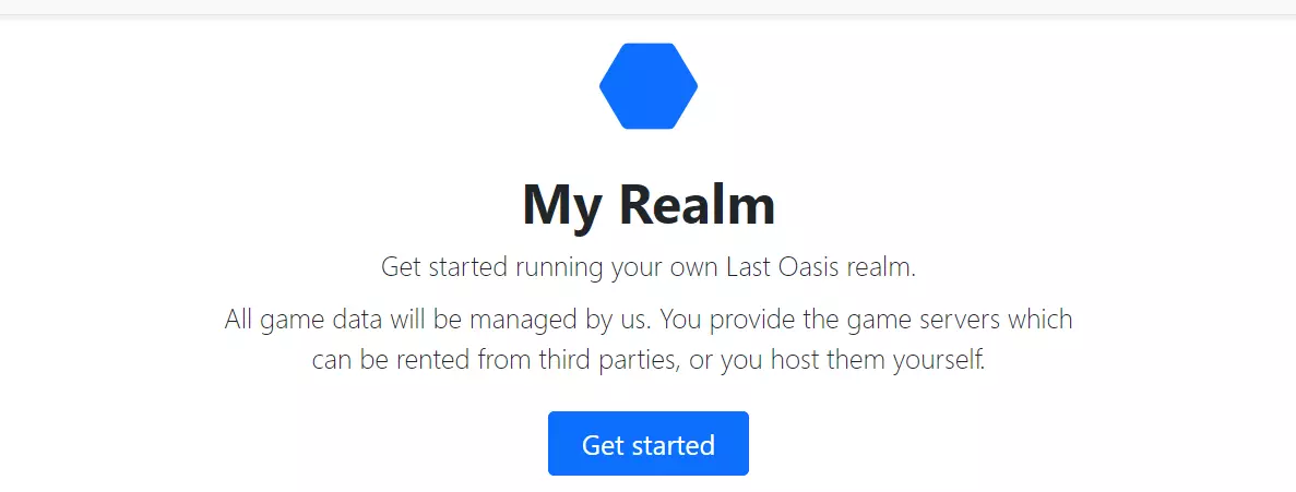 Image: Start screen MyRealm