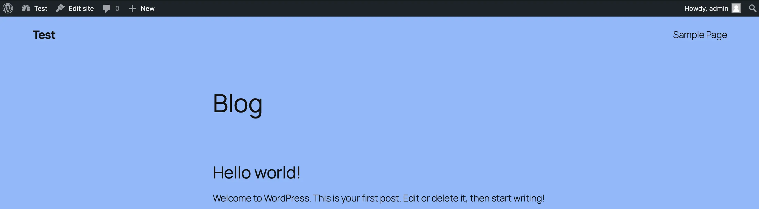Image: Frontend shows the effects of your custom CSS.