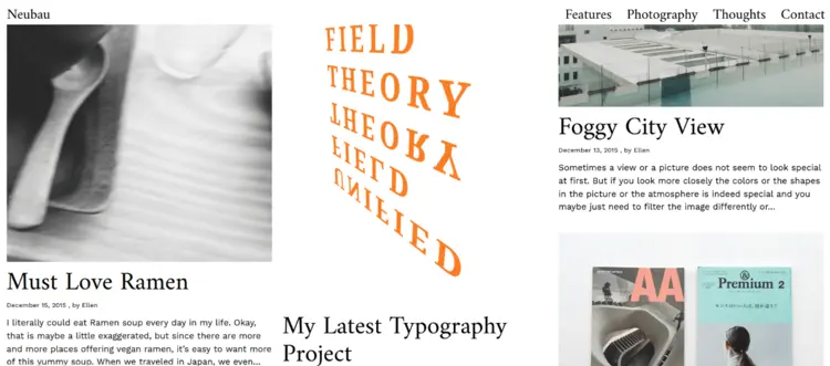 WordPress template “Neubau” by Elmastudio WordPress template “Neubau” by Elmastudio