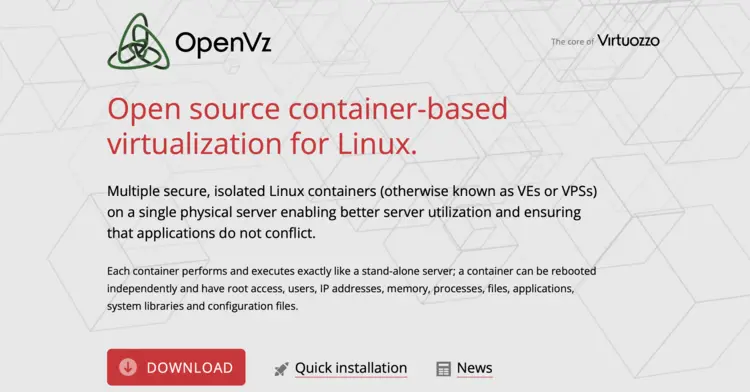 Screenshot of OpenVZ Screenshot of OpenVZ
