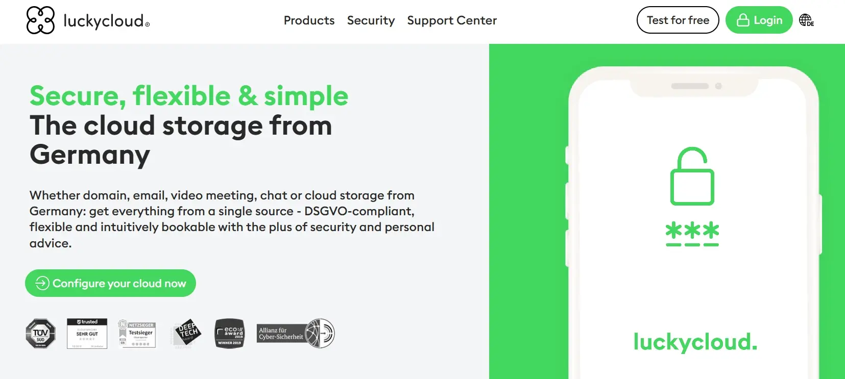 Image: luckycloud: Homepage)