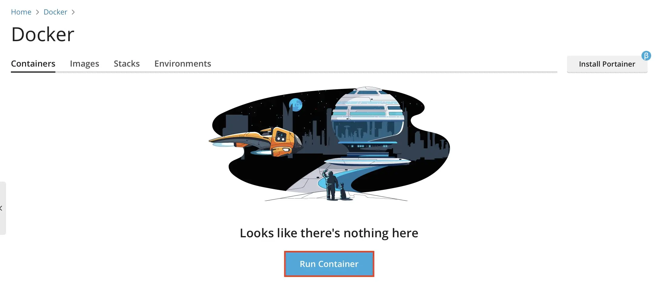 Image: Plesk: View of the Docker extension