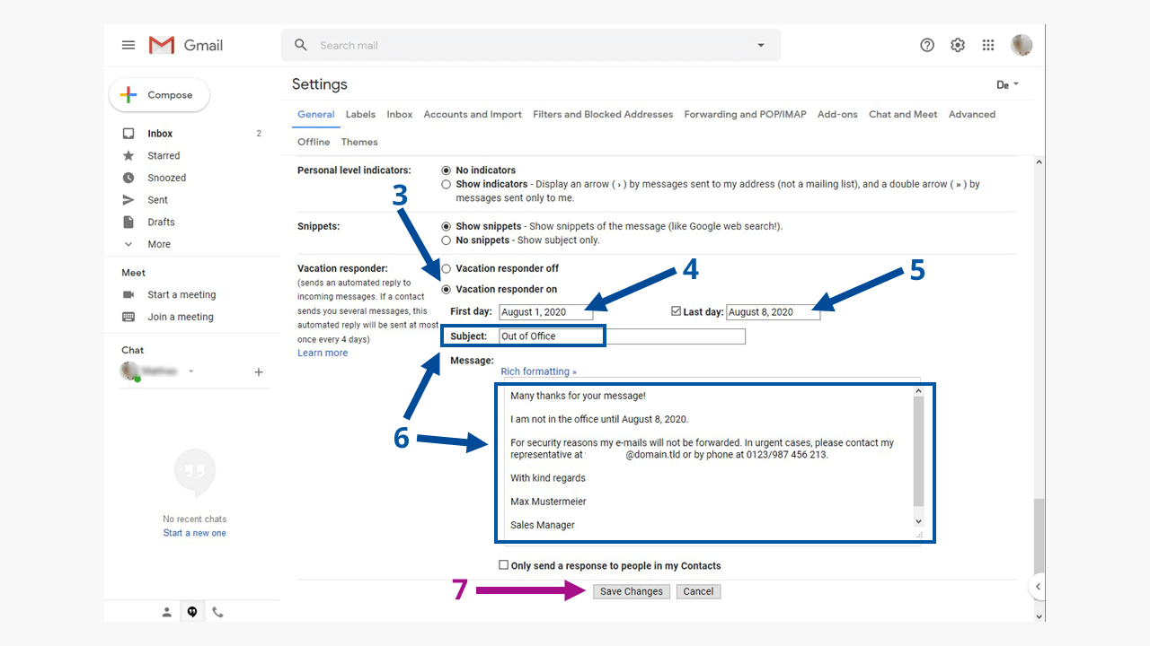 Total 89+ imagen configurar out of office gmail