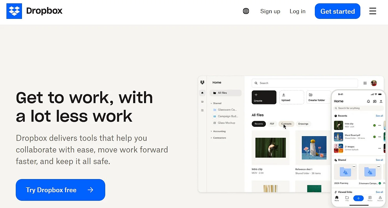 Share large files with Dropbox Image: Share large files with Dropbox