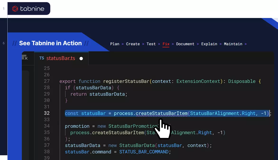 Image: Tabnine: website screenshot