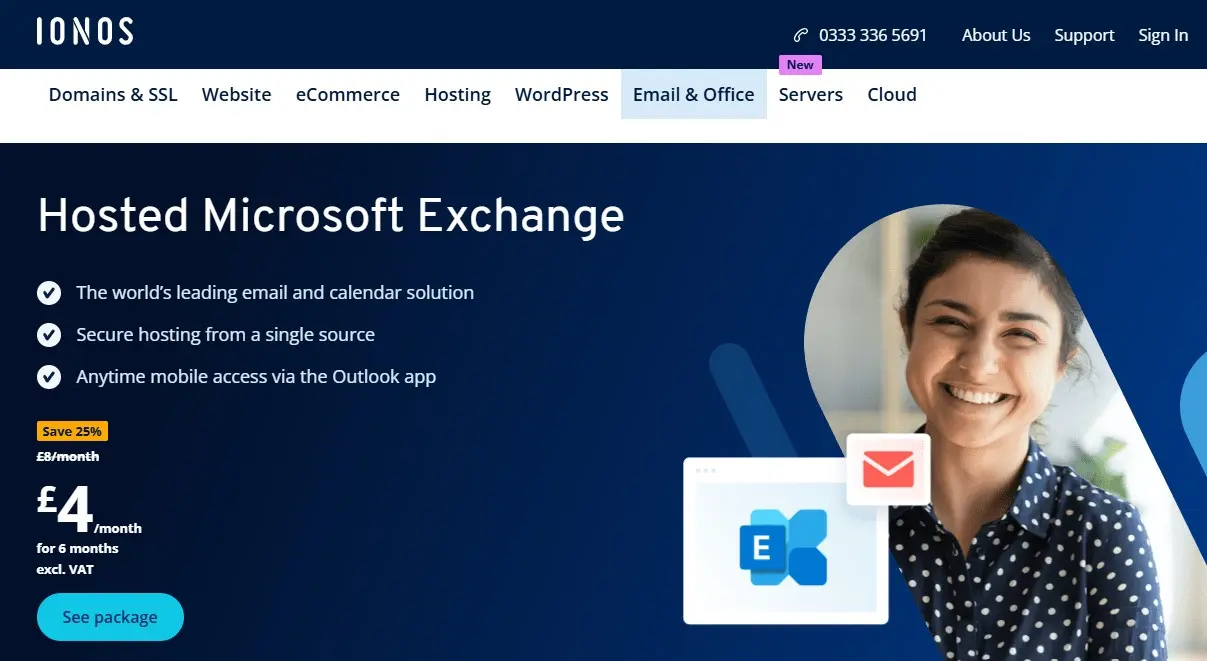 Hosted Microsoft Exchange from IONOS Image: Hosted Microsoft Exchange from IONOS